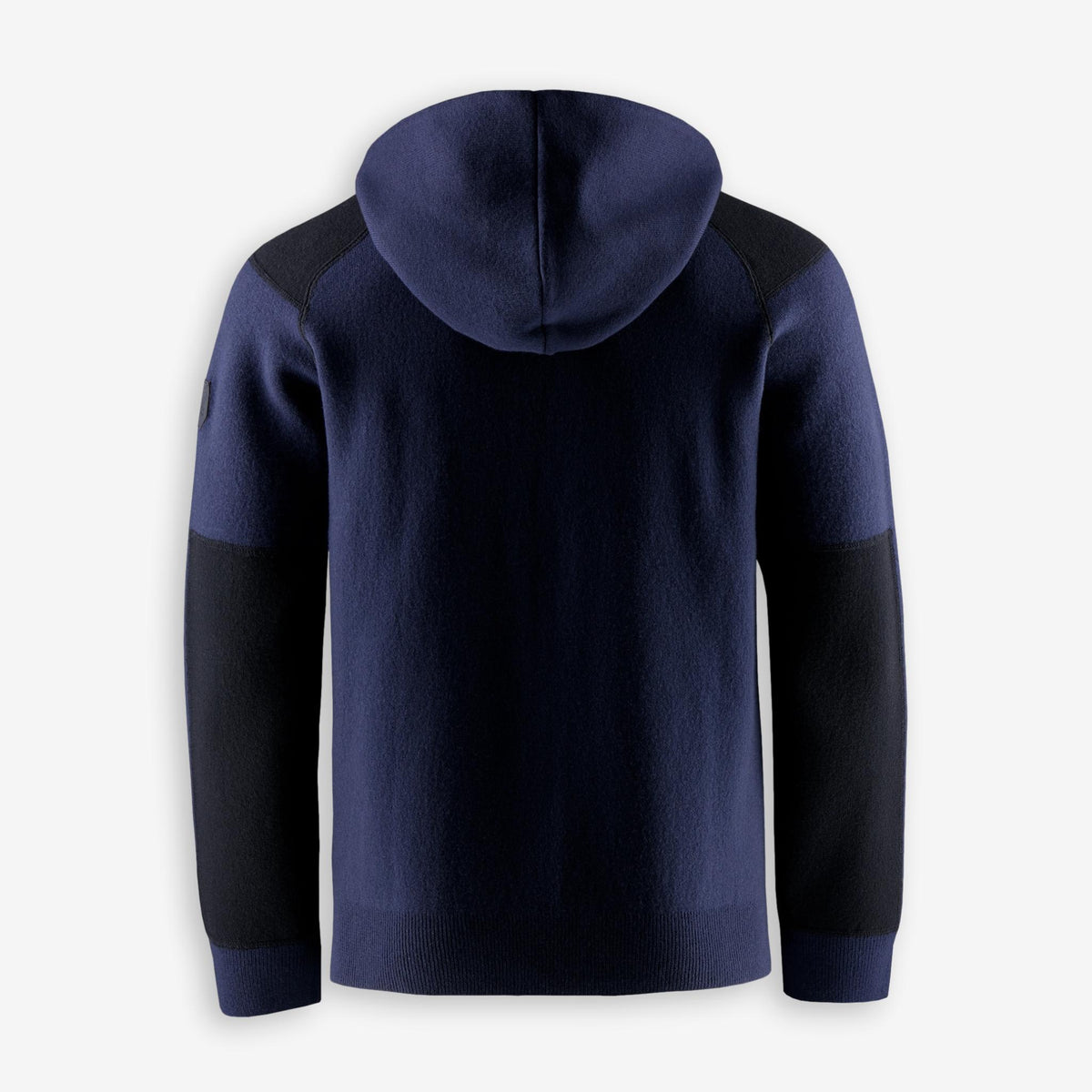 Spine Knitted Merino Zip Hood Dark Navy