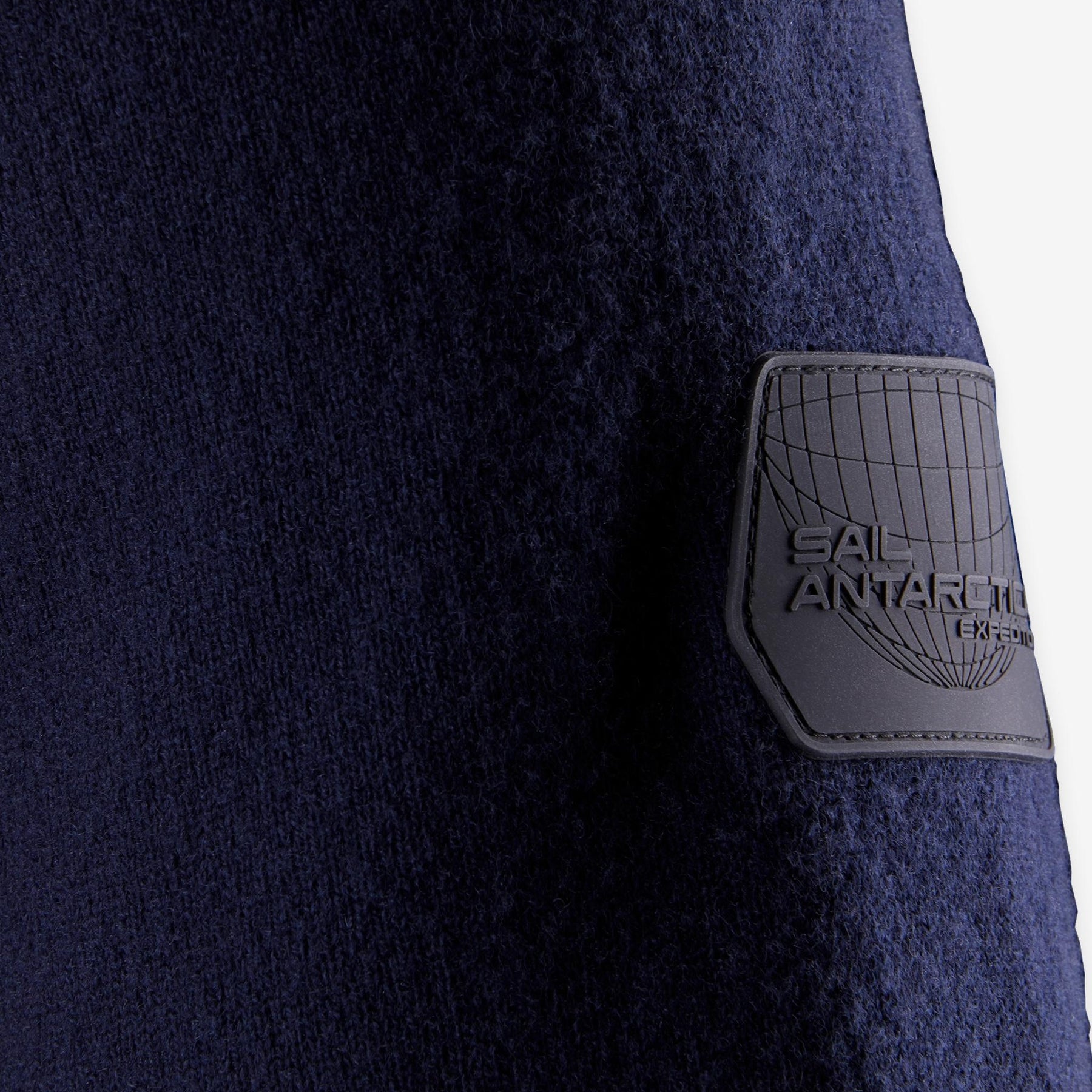 Spine Knitted Merino Zip Hood Dark Navy