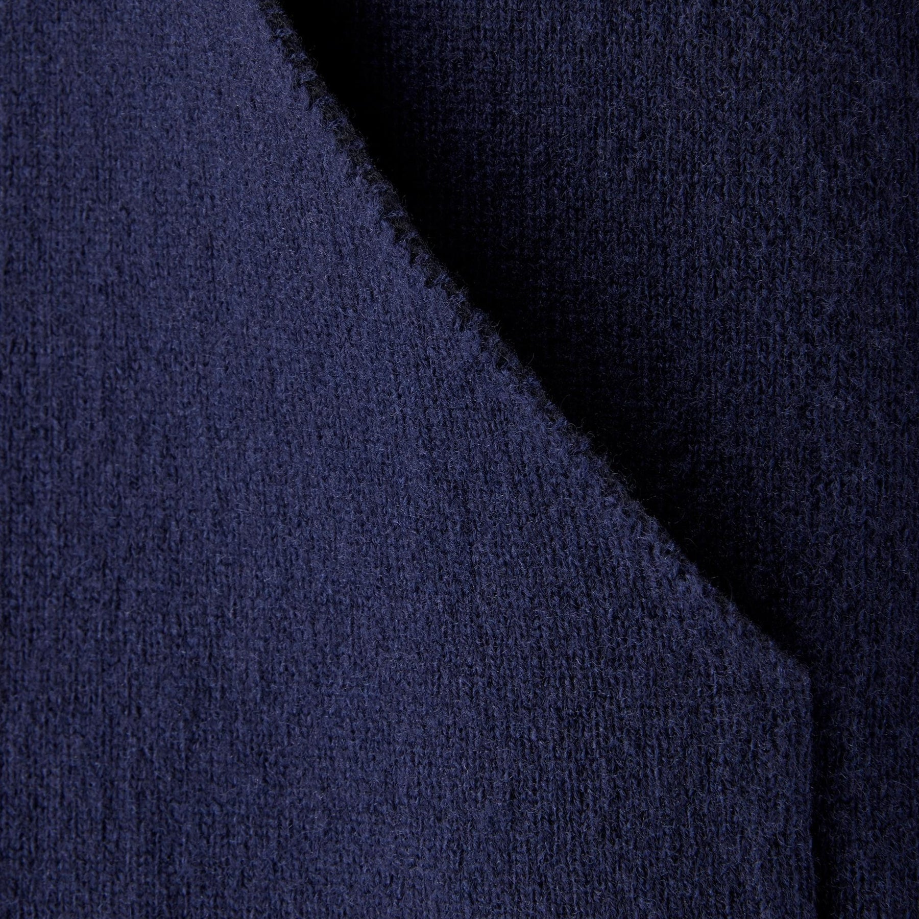 Spine Knitted Merino Zip Hood Dark Navy