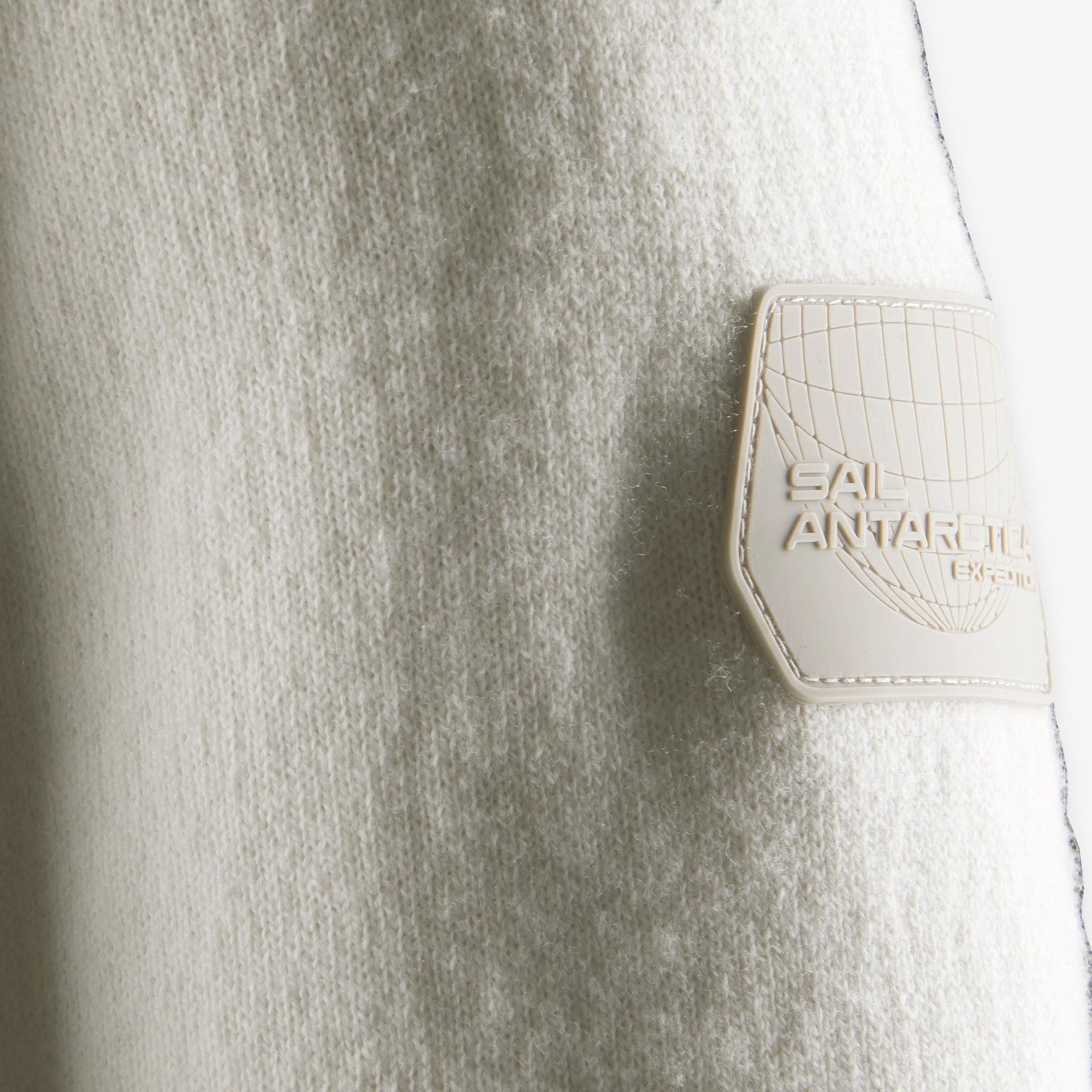 Spine Knitted Merino Zip Hood Offwhite