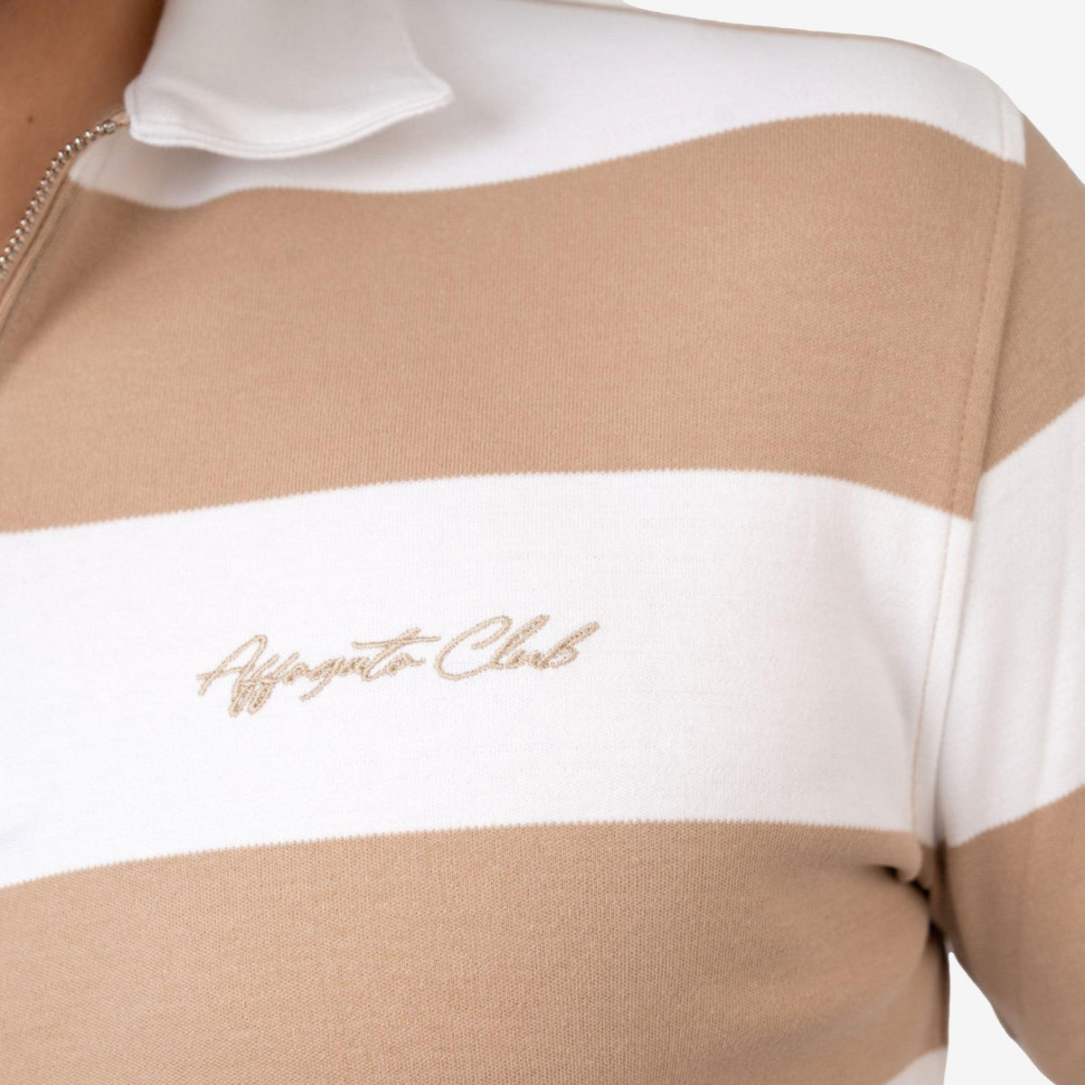 Striped Half Zip Sand-The Gilli-Phrase