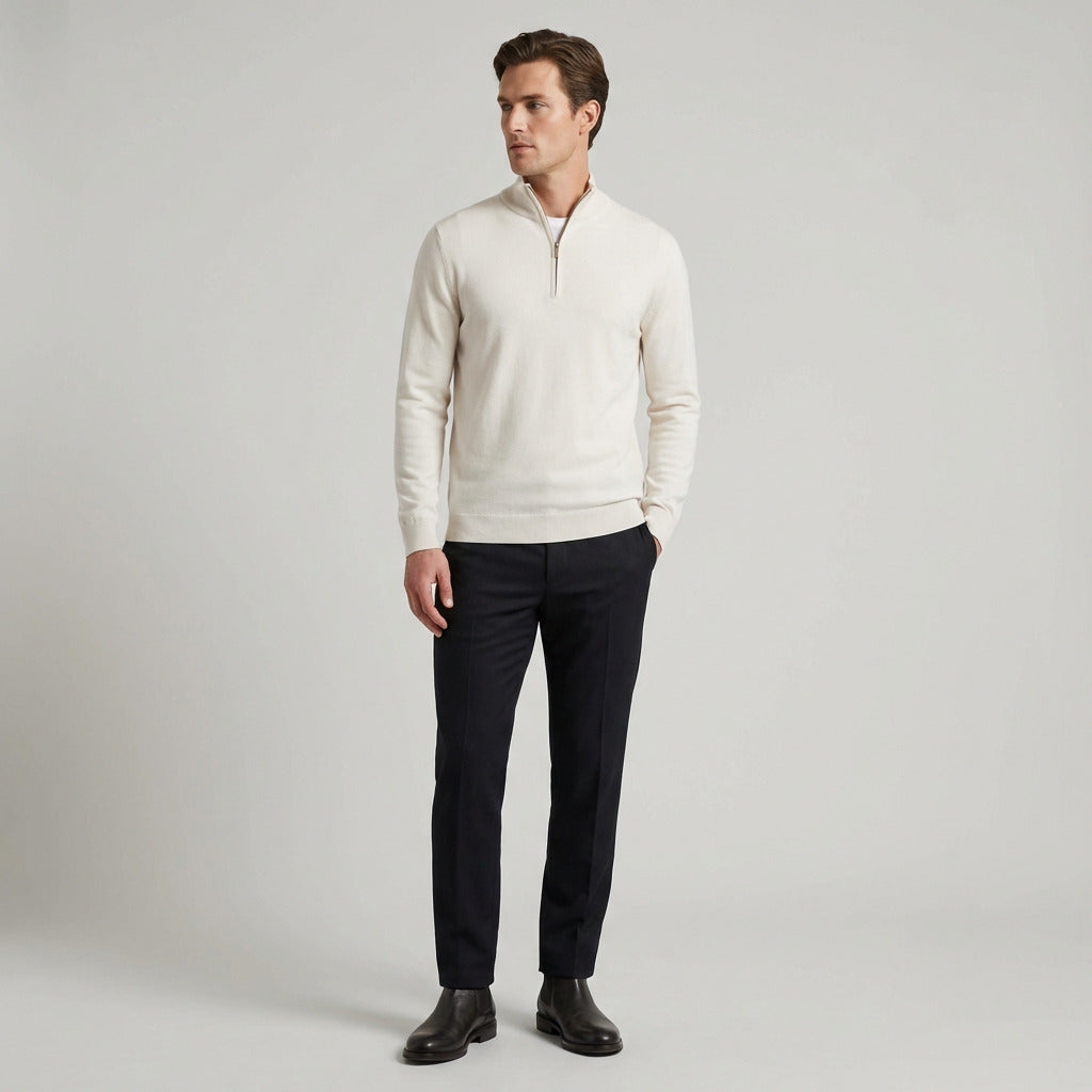 Toscane Halfzip Creme