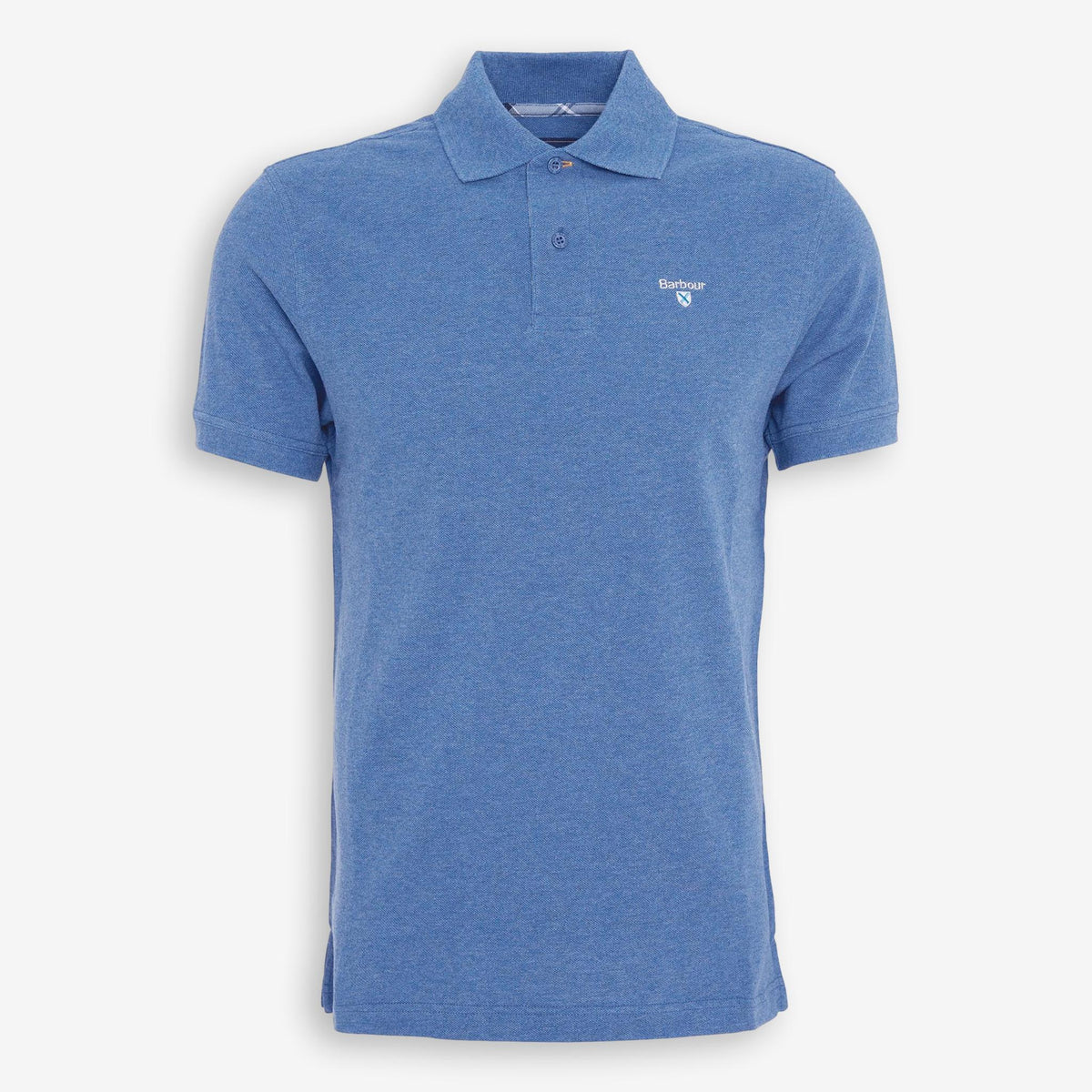 Tartan Pique Polo Chambray Blue