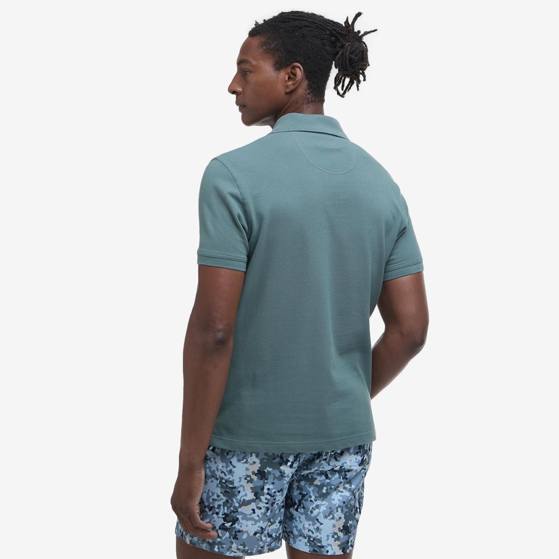 Tartan Pique Polo Vintage Teal