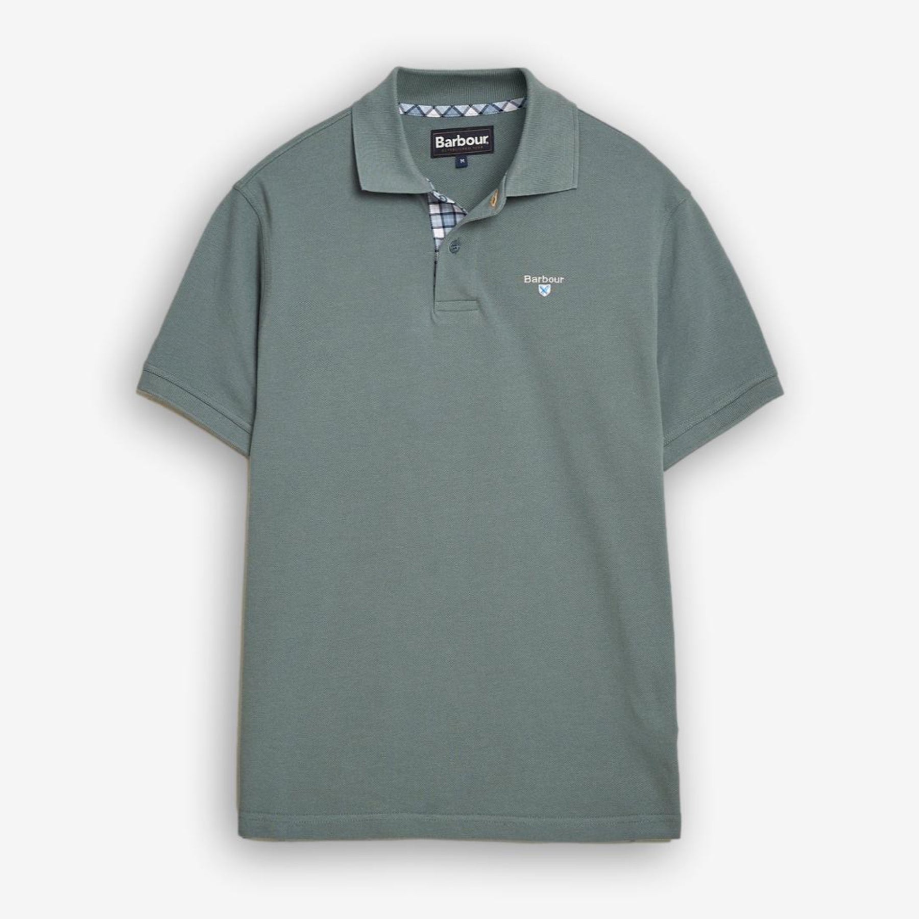 Tartan Pique Polo Vintage Teal