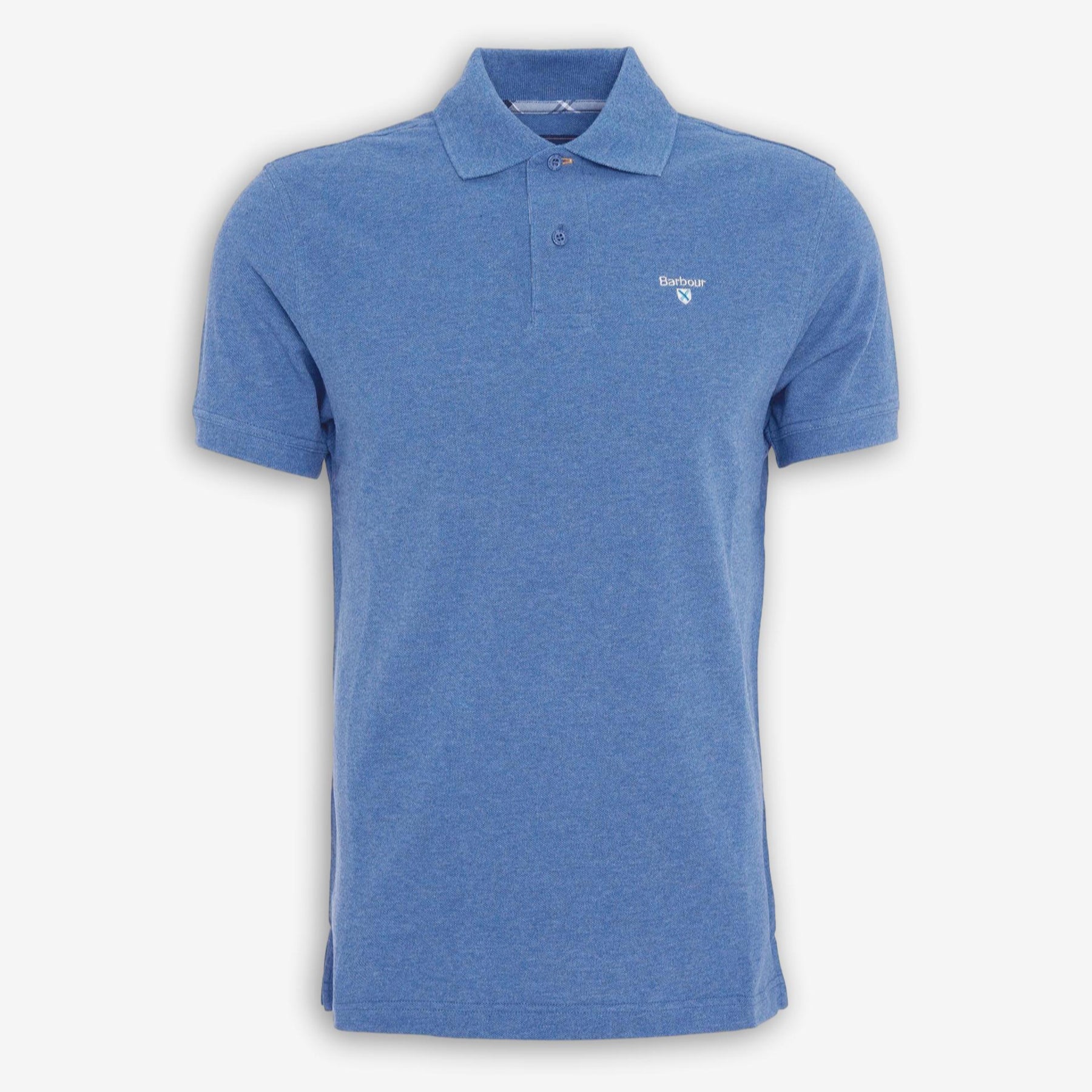 Tartan Pique Polo Chambray
