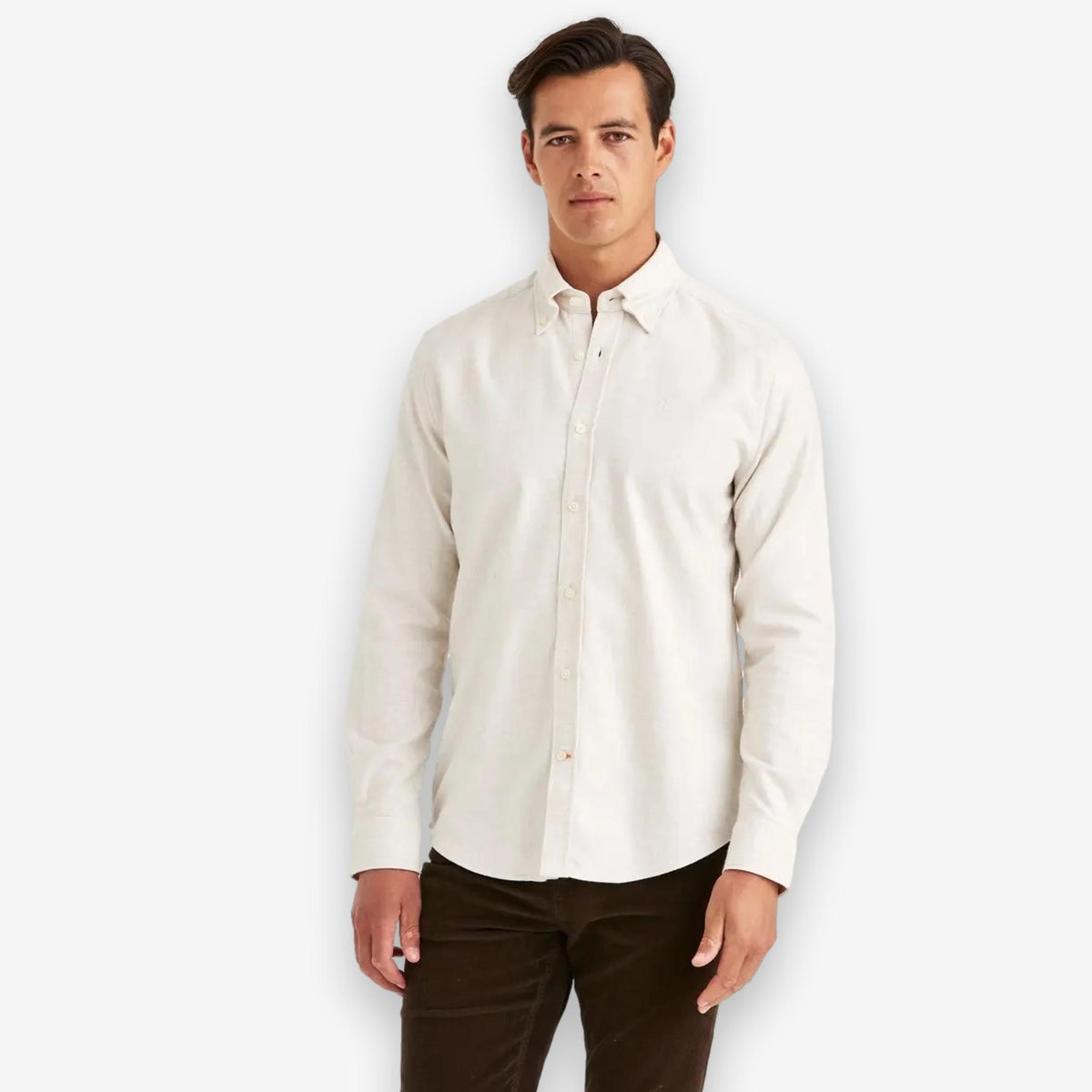 Twill Flannel Shirt Offwhite-Morris Stockholm-Phrase