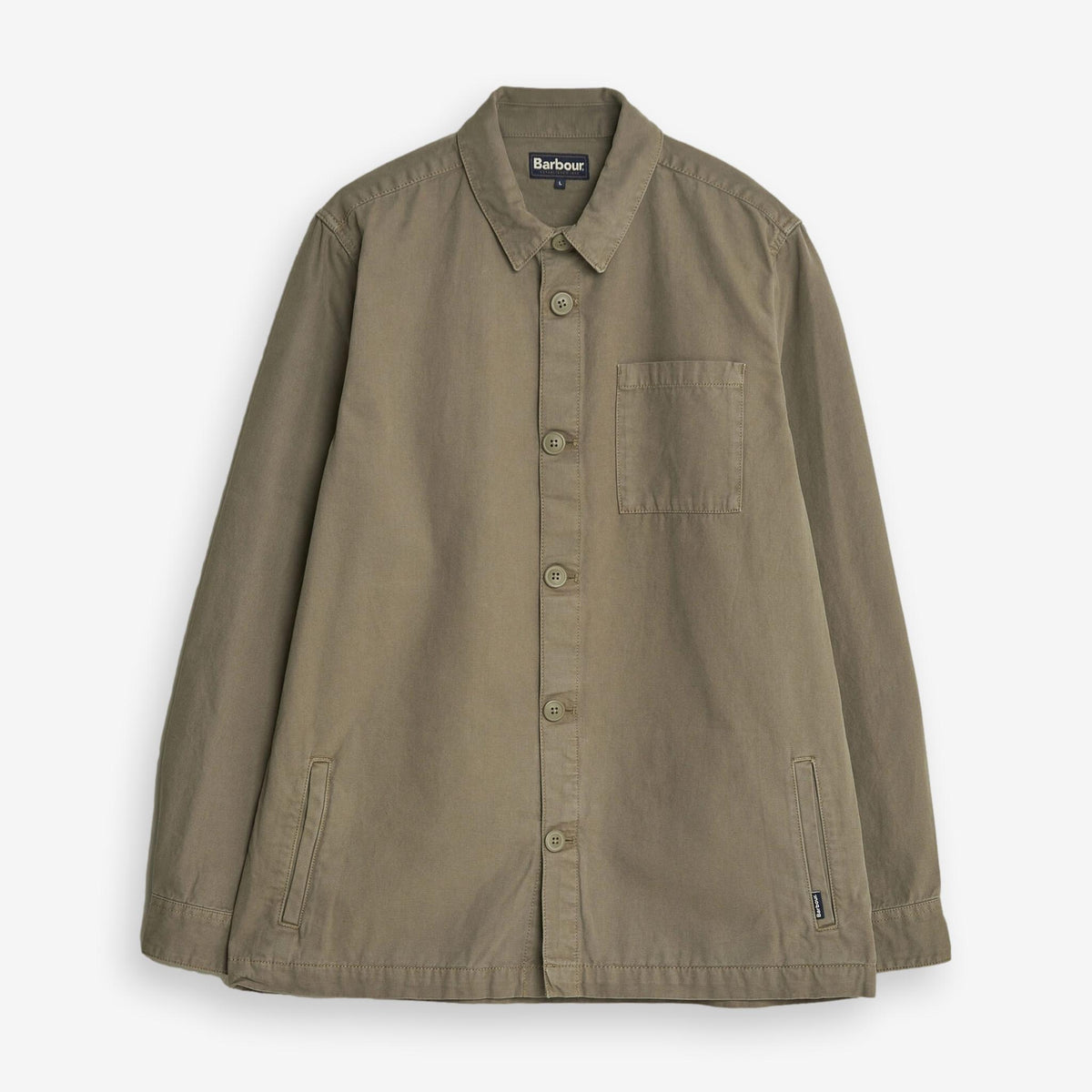 Washed Cotton Overshirt Smokey Olive