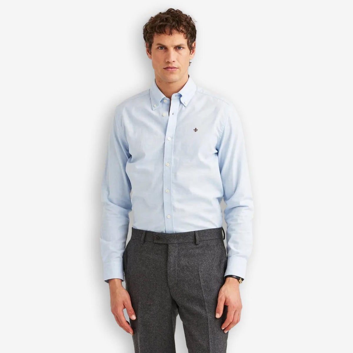 Watts Flannel Shirt Light Blue-Morris Stockholm-Phrase