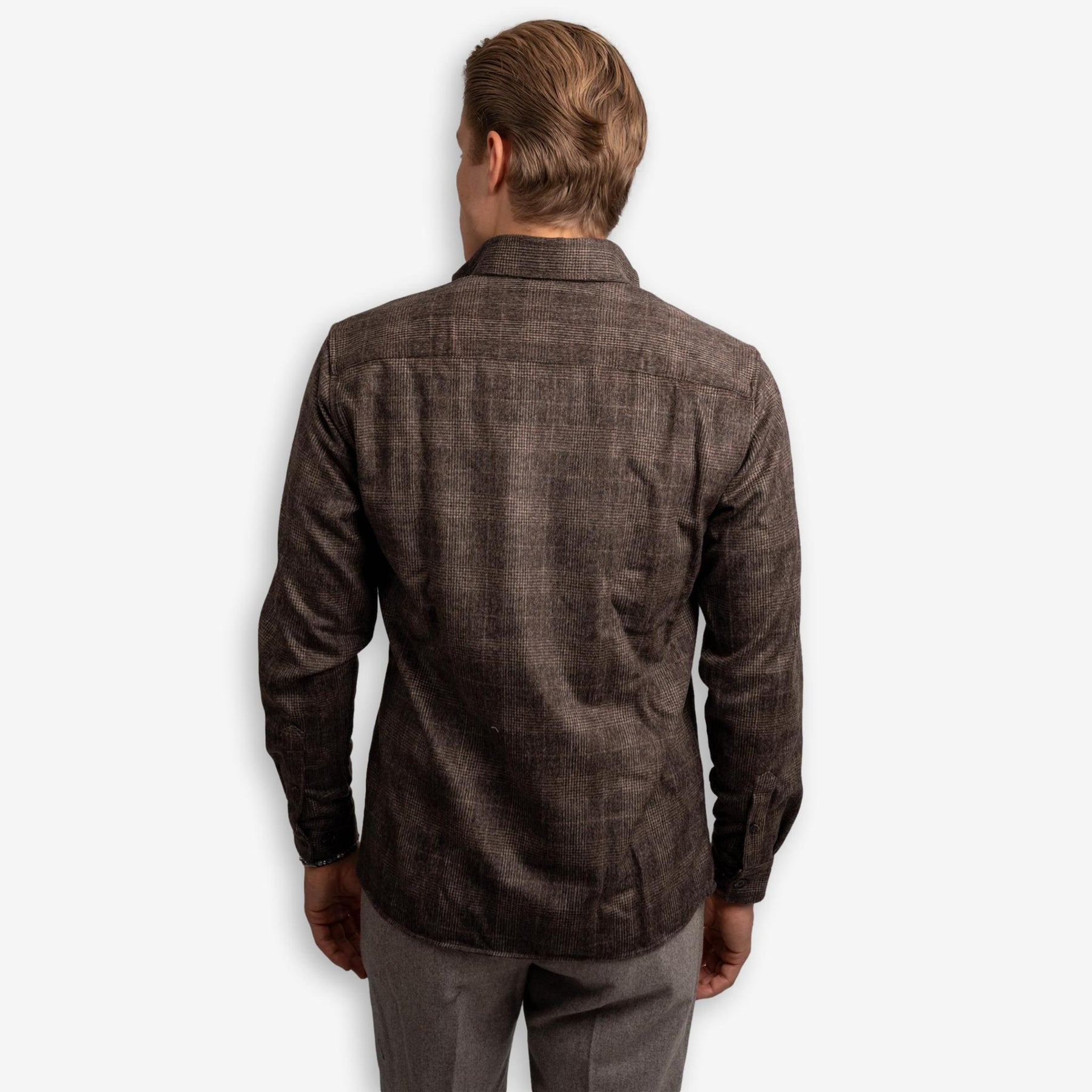 Wool Overshirt Brown Check