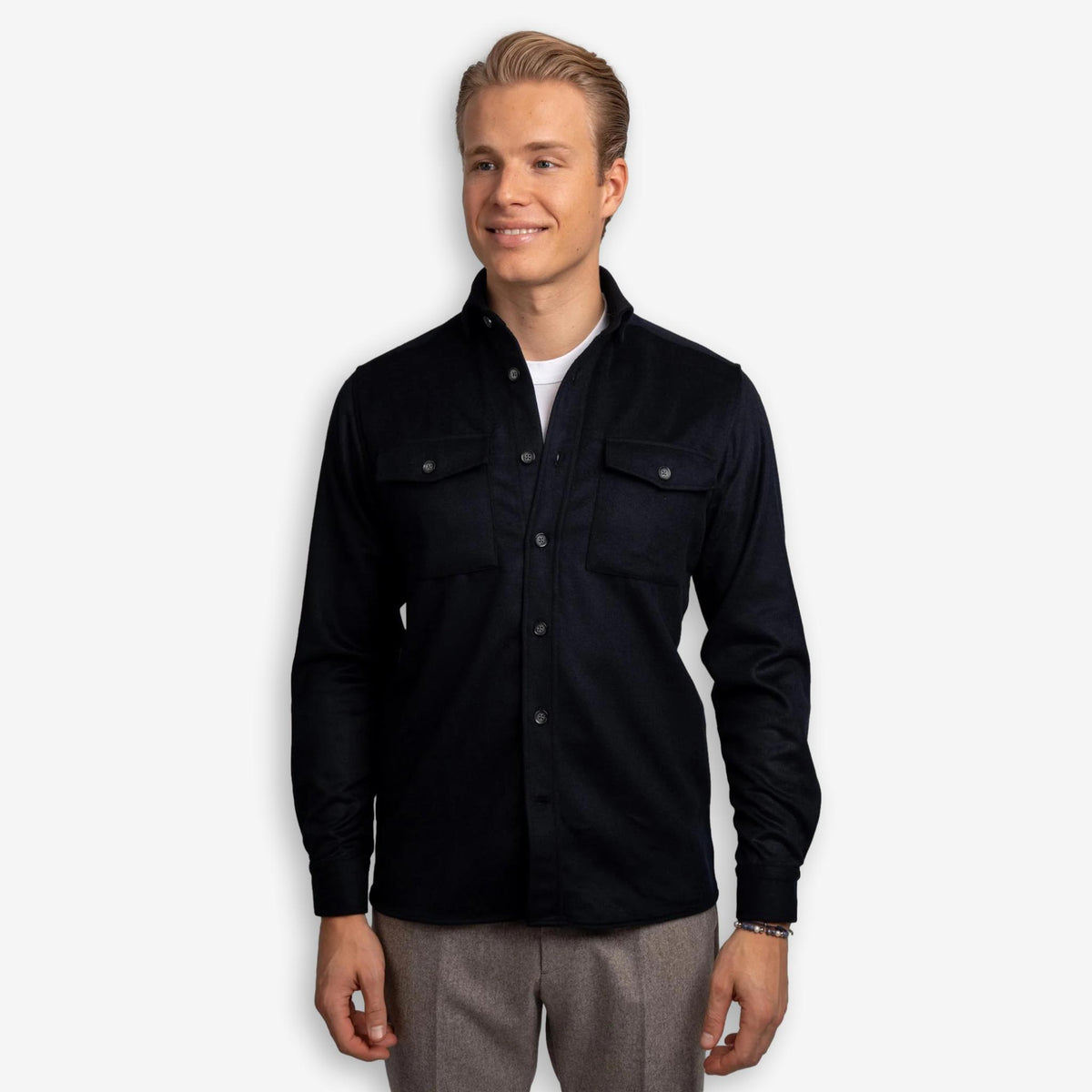 Wool Overshirt Navy