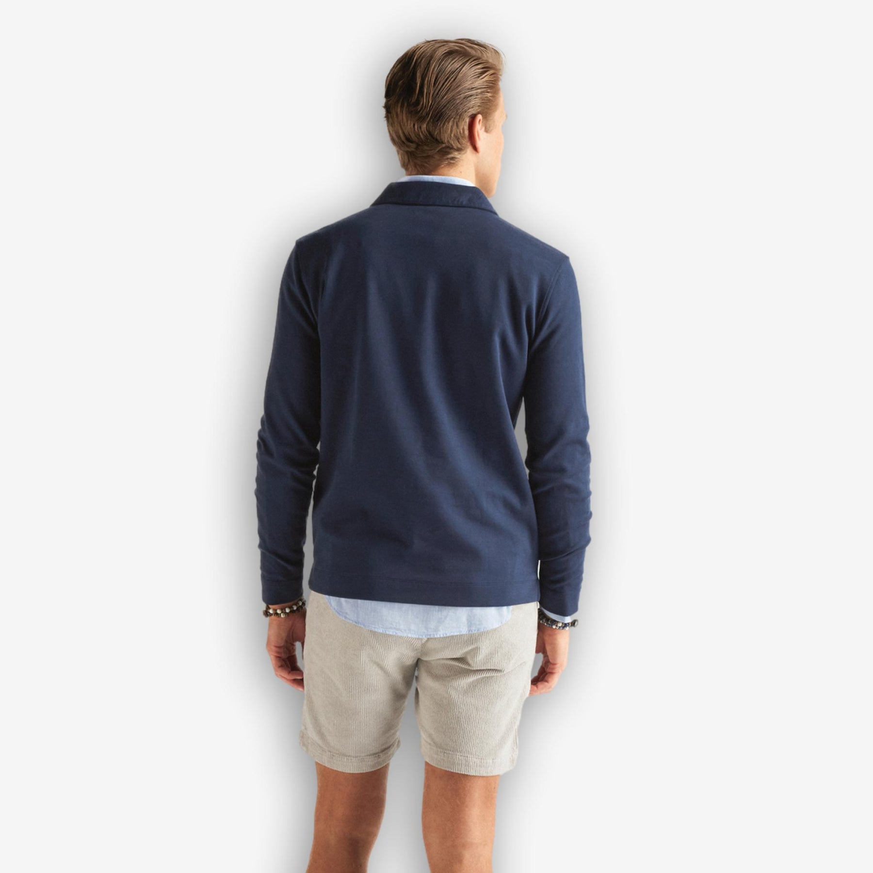 Zip Polo Long Sleeve Navy-Genser-The Gilli-Phrase