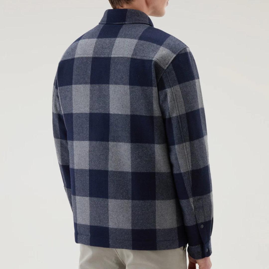 Alaskan Checked Wool Overshirt Navy-Jakke-Woolrich-phrase3