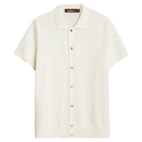Alberto Short Sleeve Knitted Shirt Offwhite-Skjorte-Morris Stockholm-Phrase