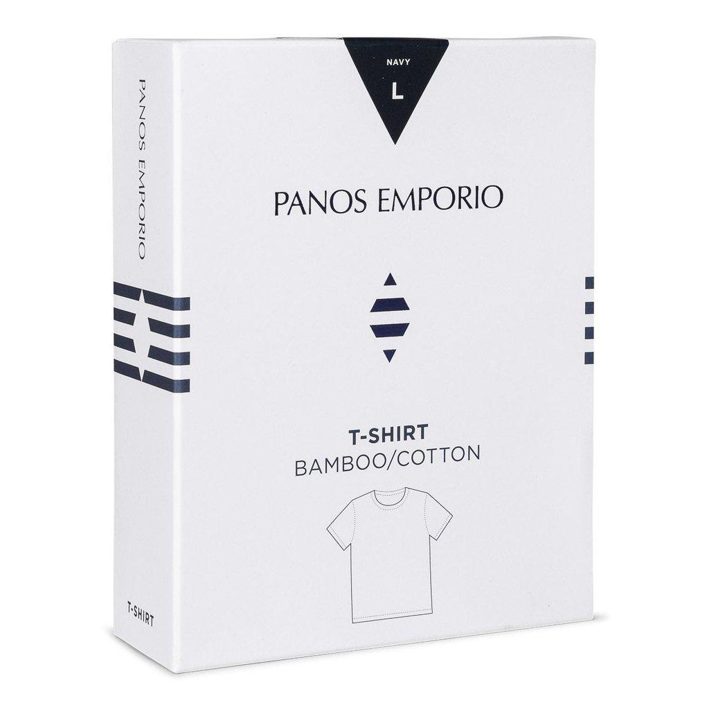 Bamboo Cotton T-shirt Crewneck White-T-shirt-Panos Emporio-Phrase