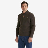 Bernard Cotton Halfzip Brown-Genser-Morris Stockholm-phrase3