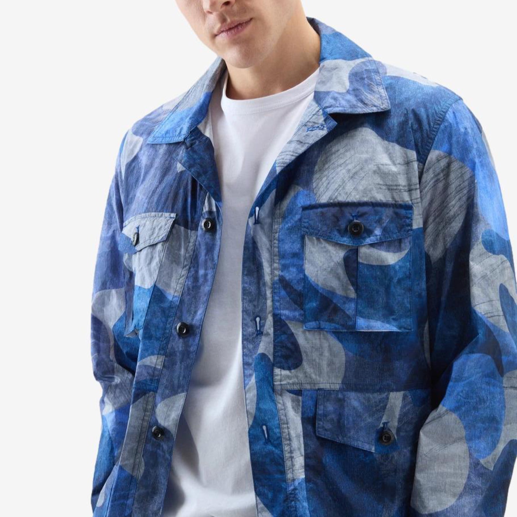 Camo Overshirt Royal Blue-Skjorte-Woolrich-phrase3