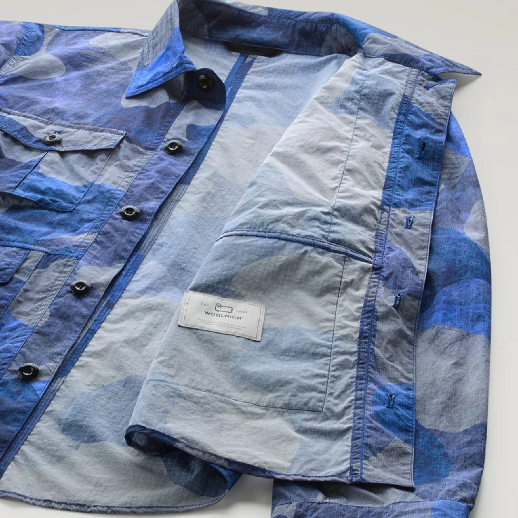 Camo Overshirt Royal Blue-Skjorte-Woolrich-phrase3