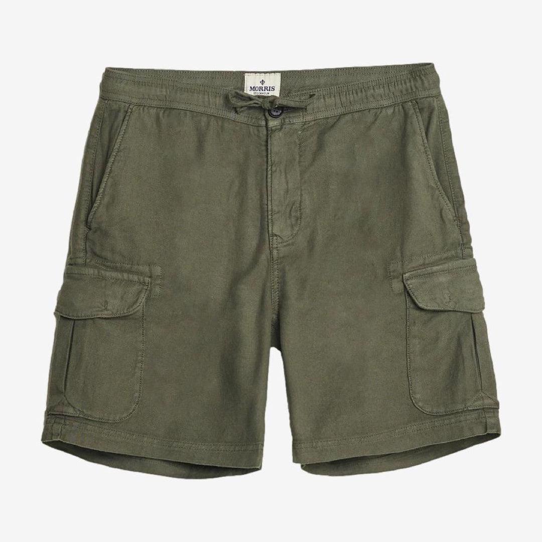 Cargo Linen Shorts Olive-Shortser-Morris Stockholm-phrase3