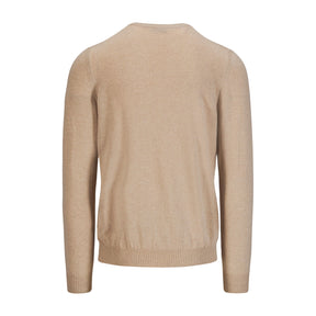 Cashmere Crewneck Sweater Beige-Genser-Settefili Cashmere-phrase3