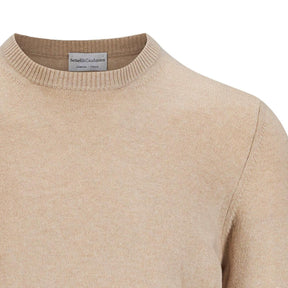 Cashmere Crewneck Sweater Beige-Genser-Settefili Cashmere-phrase3