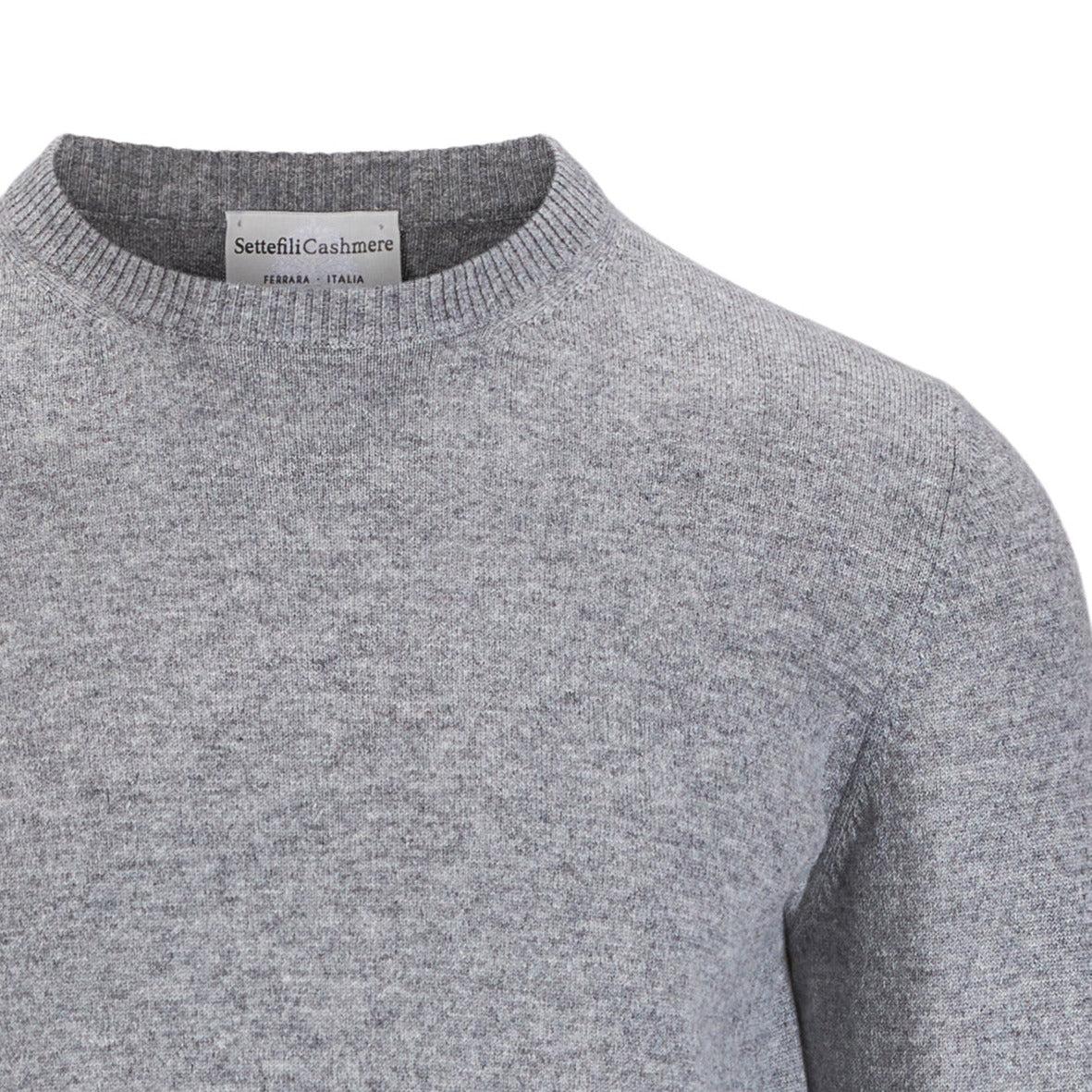 Cashmere Crewneck Sweater Grey-Genser-Settefili Cashmere-phrase3