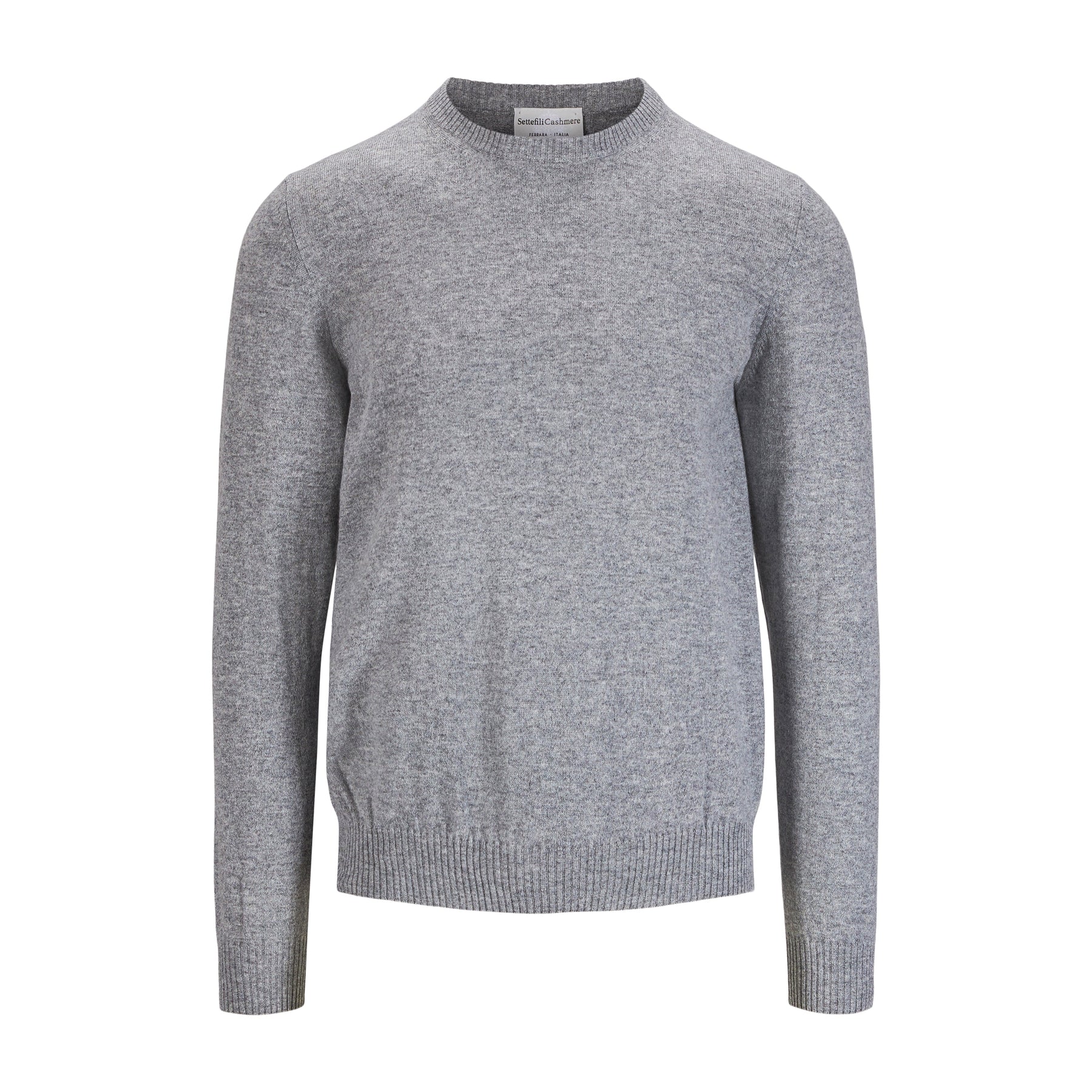 Cashmere Crewneck Sweater Grey-Genser-Settefili Cashmere-phrase3