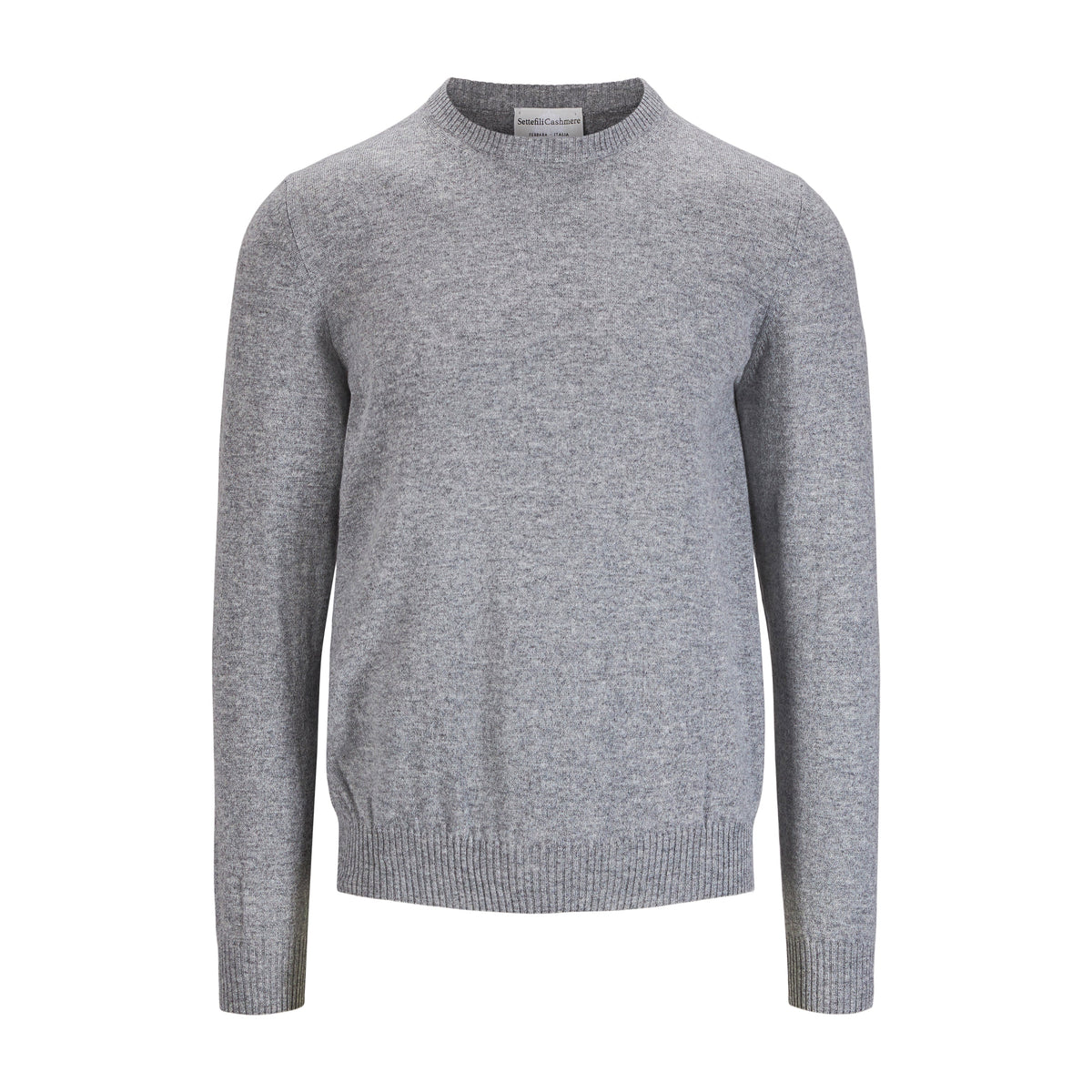 Cashmere Crewneck Sweater Grey-Genser-Settefili-Phrase