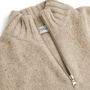 Chunky Knit Halfzip Sand-Genser-The Gilli-phrase3