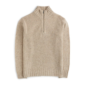 Chunky Knit Halfzip Sand-Genser-The Gilli-phrase3