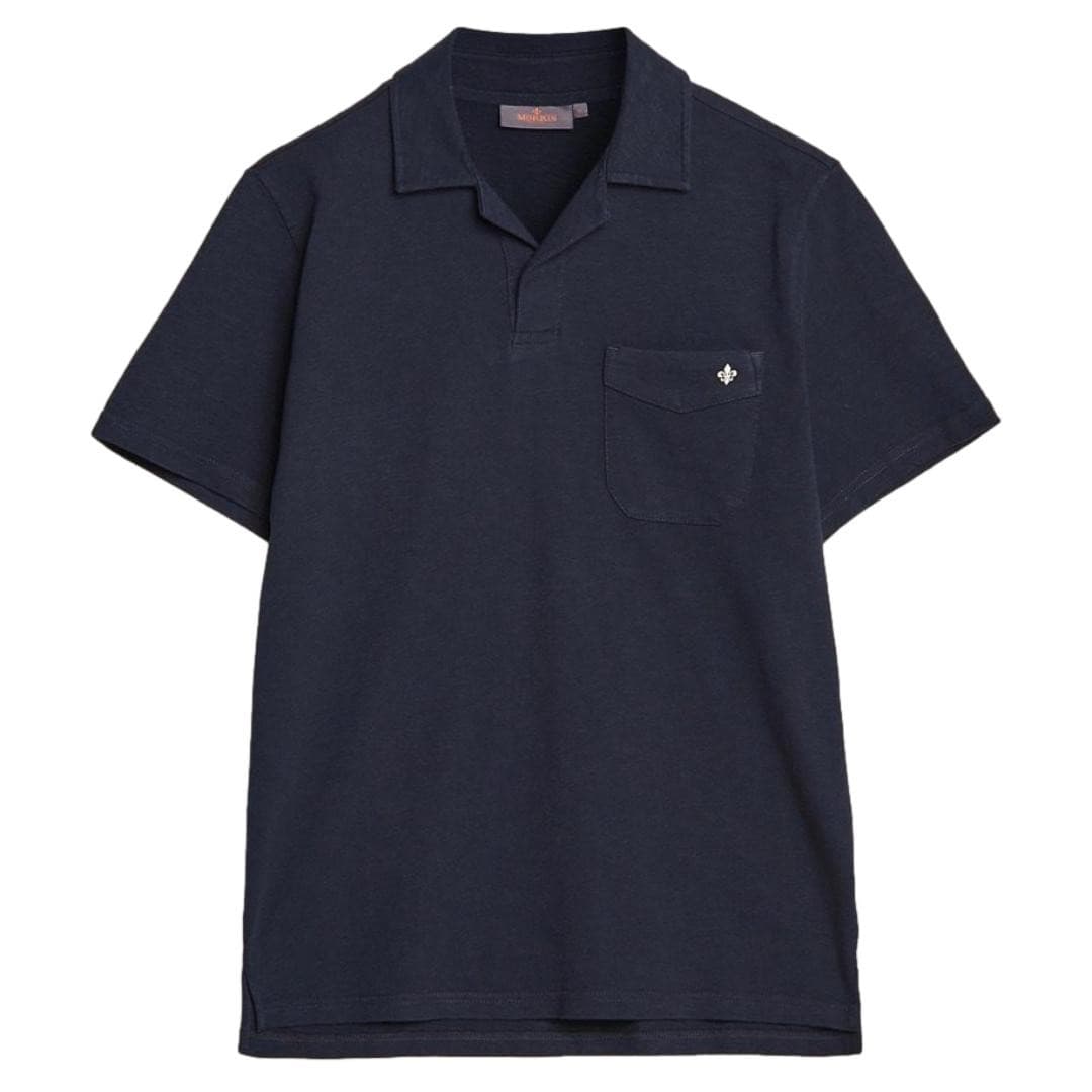 Clopton Jersey Shirt Blå-piké-Morris-Phrase