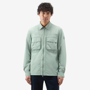 Crinckle Overshirt Sage Green-Skjorte-Woolrich-phrase3