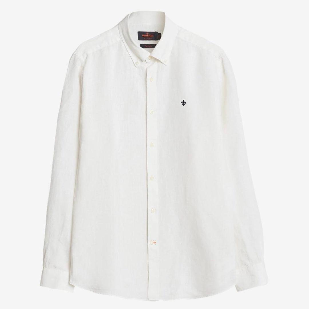 Douglas Linen Shirt White-Skjorte-Morris Stockholm-phrase3