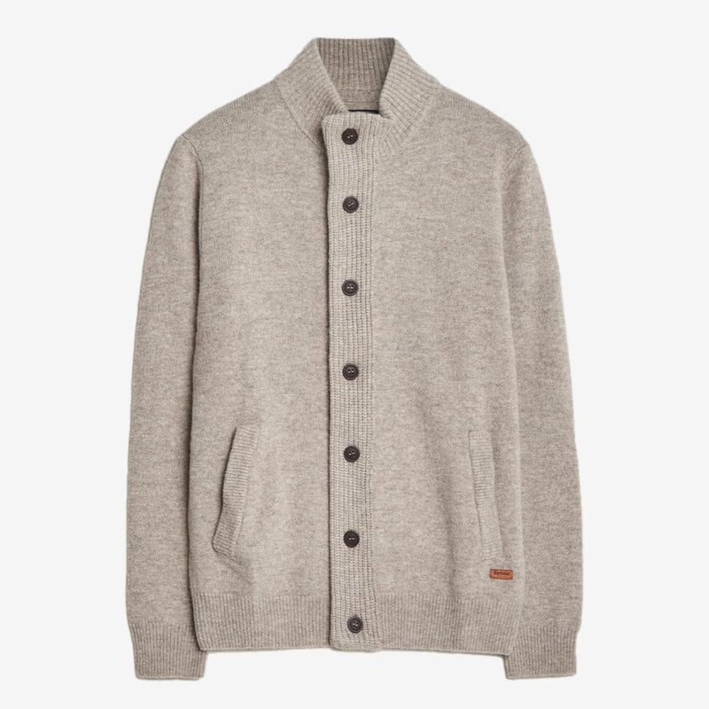 Essential Patch Zip Through Cardigan Beige