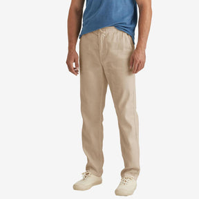 Fenix Linen Drawstring Trouser Khaki-Bukse-Morris Stockholm-phrase3