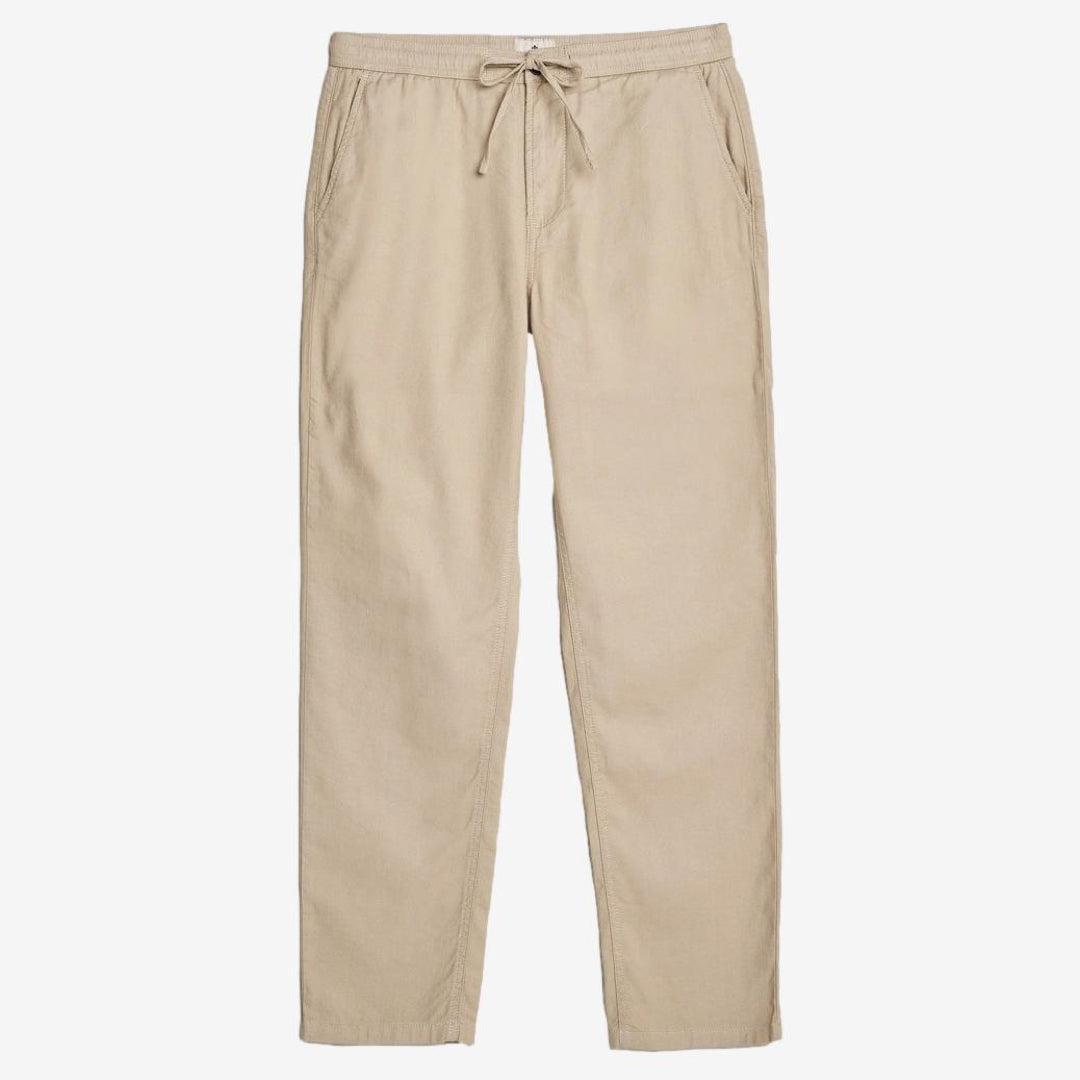 Fenix Linen Drawstring Trouser Khaki-Bukse-Morris Stockholm-phrase3