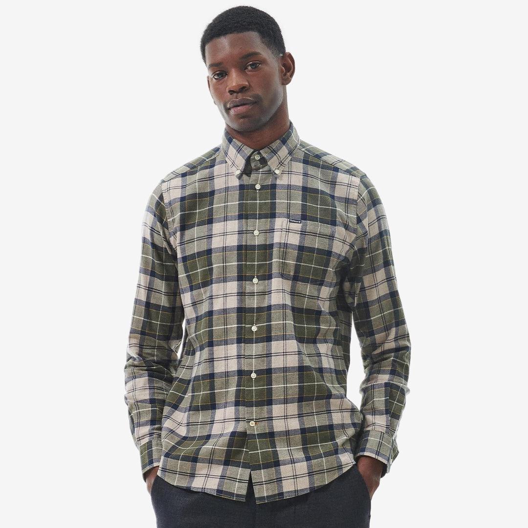 Flannel Check Shirt Forest Mist-Skjorte-Barbour-phrase3