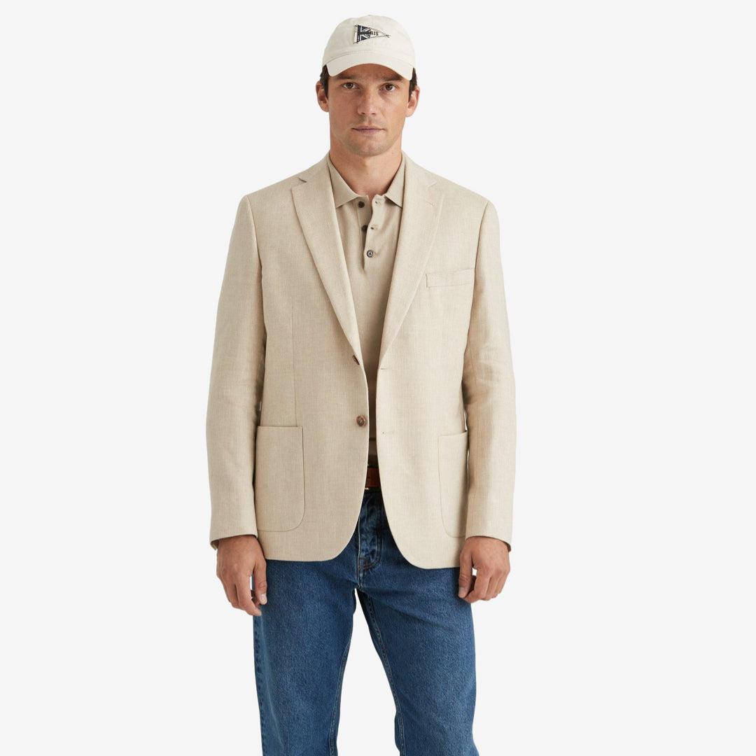 Hayes Herringbone Blazer Khaki-Blazer-Morris Stockholm-phrase3