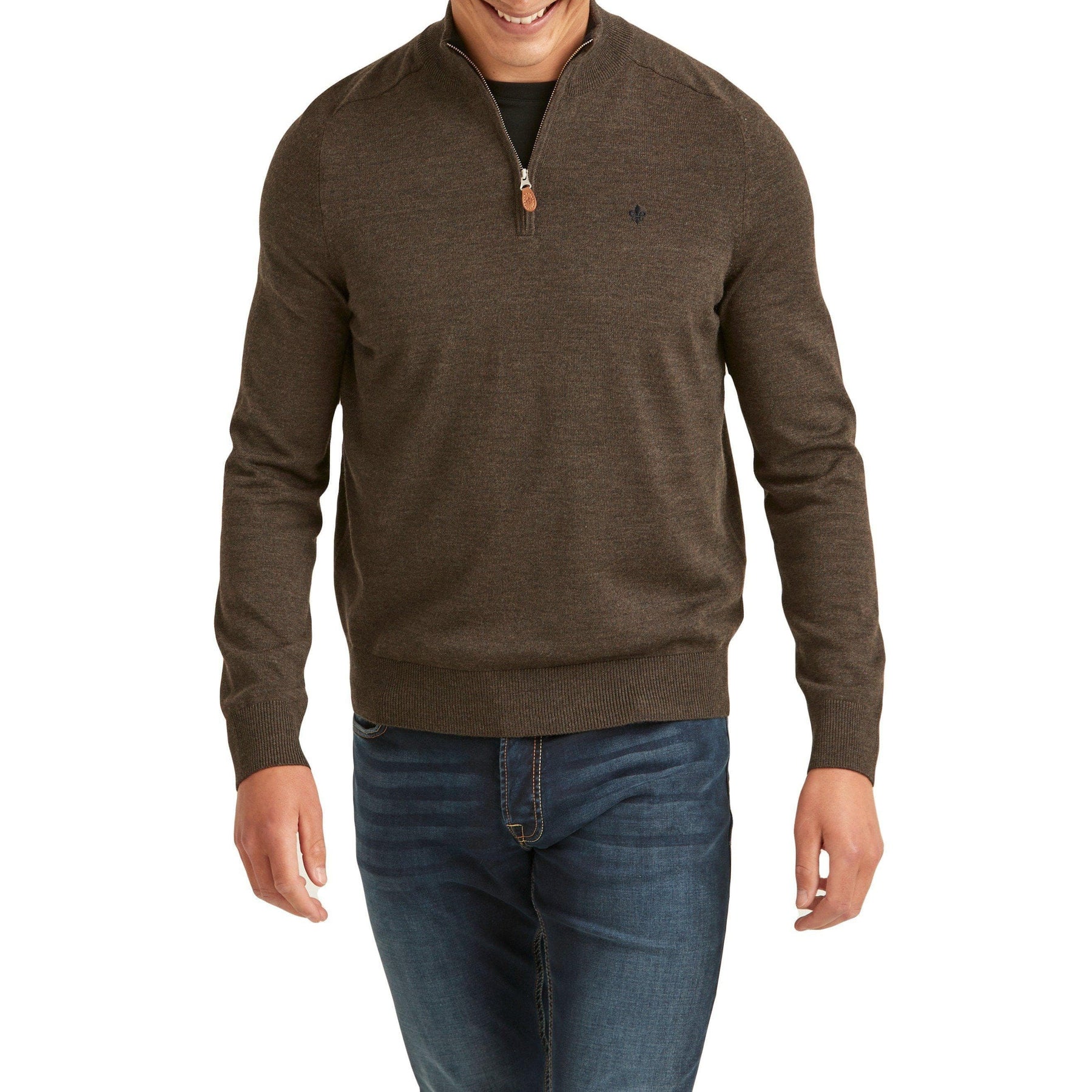 John Merino Half Zip Dark Brown-Genser-Morris Stockholm-phrase3