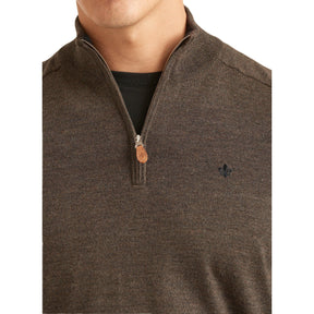 John Merino Half Zip Dark Brown-Genser-Morris Stockholm-phrase3