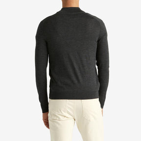 John Merino Half Zip Dark Grey-Genser-Morris Stockholm-phrase3