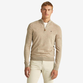 John Merino Half Zip Khaki-Genser-Morris Stockholm-phrase3