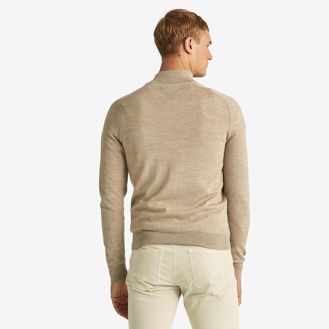 John Merino Half Zip Khaki-Genser-Morris Stockholm-phrase3