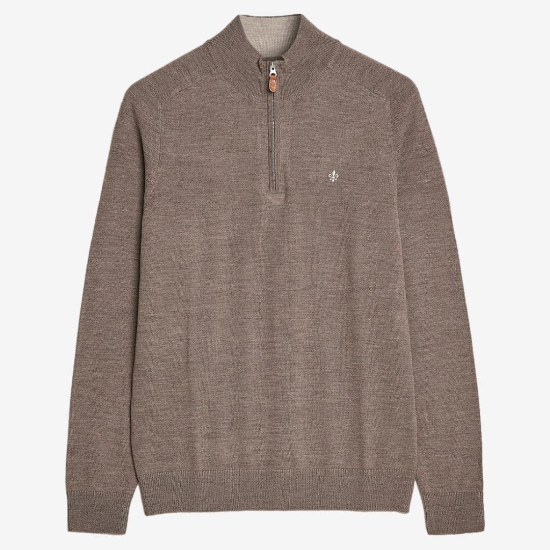 John Merino Half Zip Light Brown-Genser-Morris Stockholm-phrase3