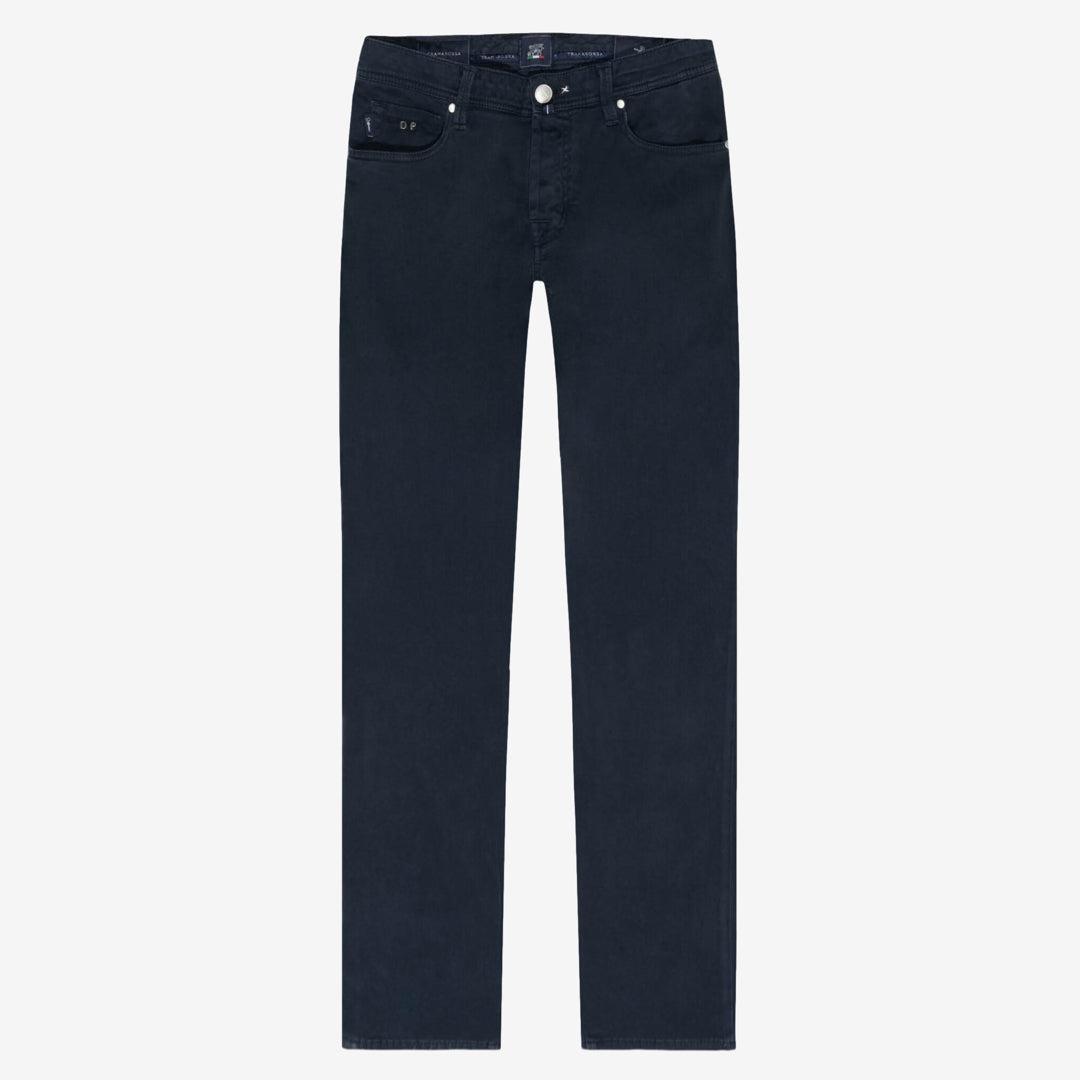 Leonardo 5-pocket Trousers Dark Blue-Bukse-Tramarossa-phrase3