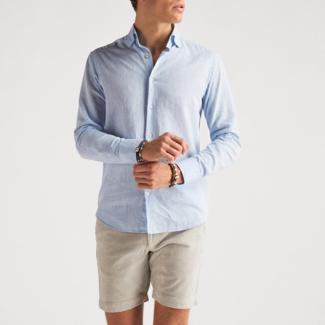 Luca Linen Shirt Light Blue-Skjorte-The Gilli-phrase3