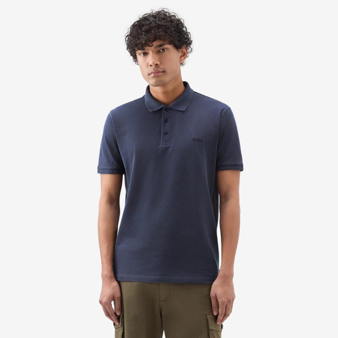 Mackinack Stretch Cotton Polo Navy-piké-Woolrich-phrase3