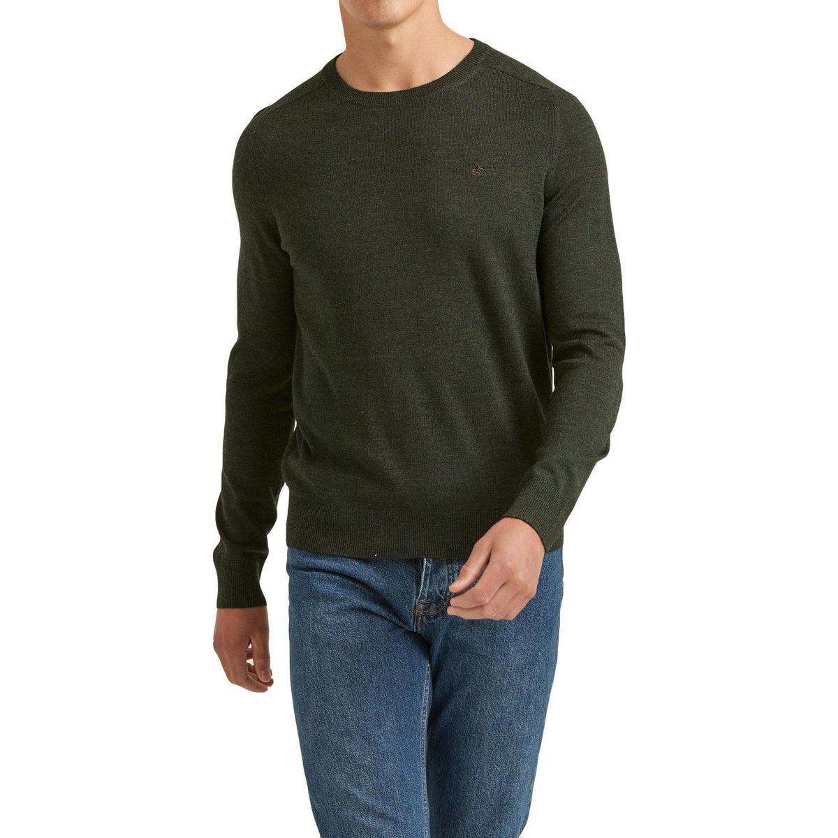 Merino O-Neck Olive-Genser-Morris Stockholm-phrase3