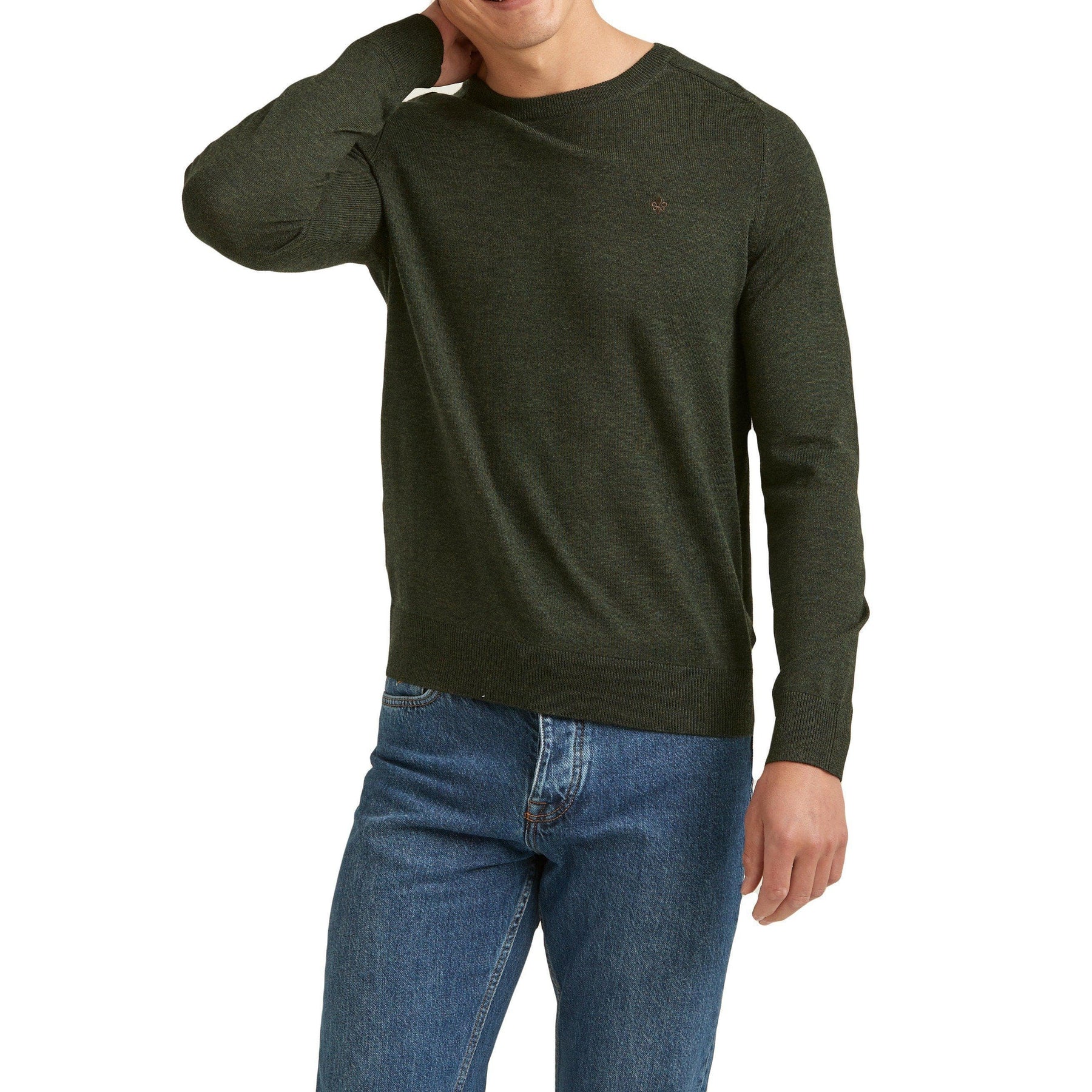 Merino O-Neck Olive-Genser-Morris Stockholm-phrase3