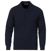 Merino Polo Knit Marineblå-Genser-Morris Stockholm-phrase3